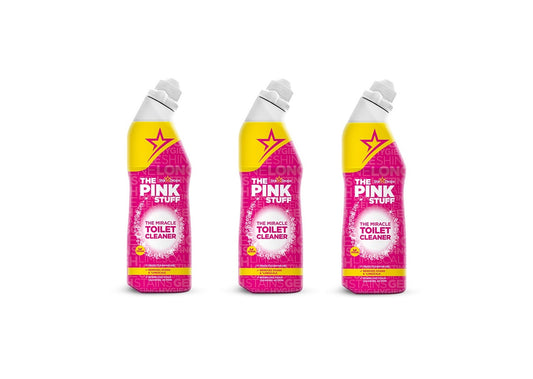 Pink Stuff - 3x 750 ml - Underbar Toalett rengöring - HÄR Underbart Rengöringsmedel - Mirakel Rengöringsmedel