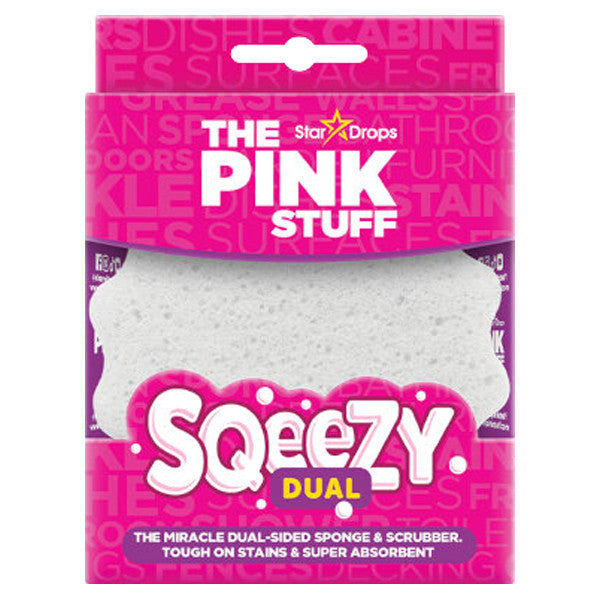 Pink Stuff Sqeezy - Dvojstranná čistiaca hubka biela