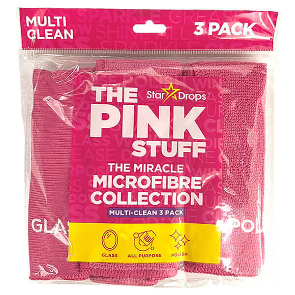 Das Pink Stuff Mikrofasertuch rosa (3 Stück)