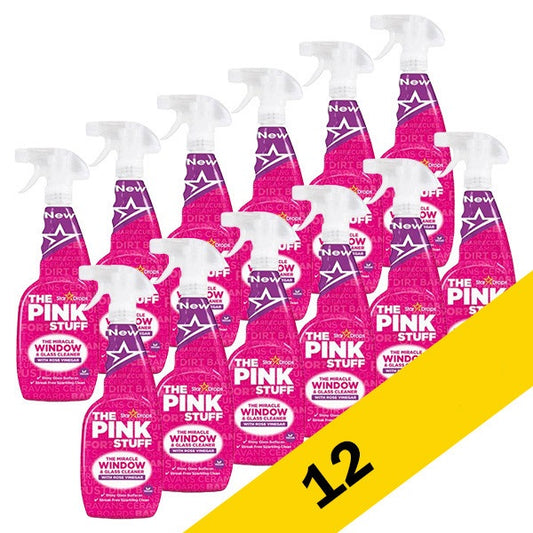 Pink Stuff Lasinpuhdistaja 750ml - 12 pakkausta