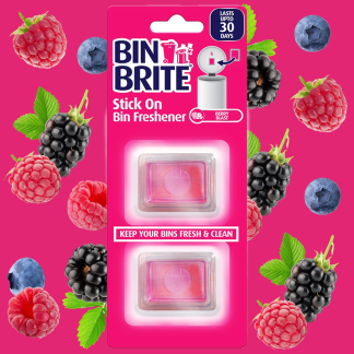 Bin Brite Stick-on Bin Refreshener – Selbstklebender Geruchsentferner für Mülleimer, Lang anhaltende Frische bis zu 30 Tagen