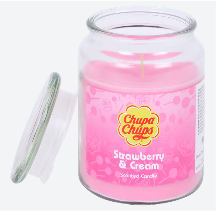 Chupa Chups Scented Candle 510g - Strawberry & Cream