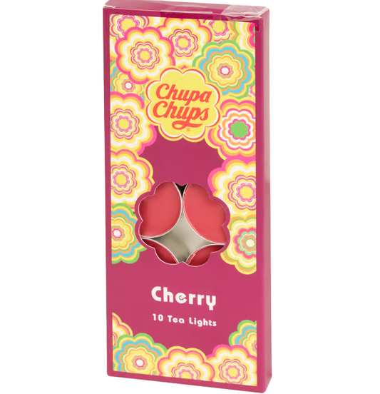 Candele de ceai Chupa Chups cu parfum 10 bucati - Cirese