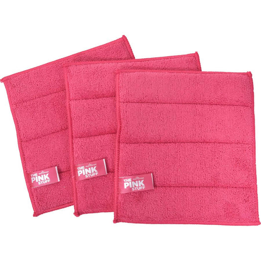 As Pink Stuff almofadas de limpeza absorventes de microfibra - 3 unidades