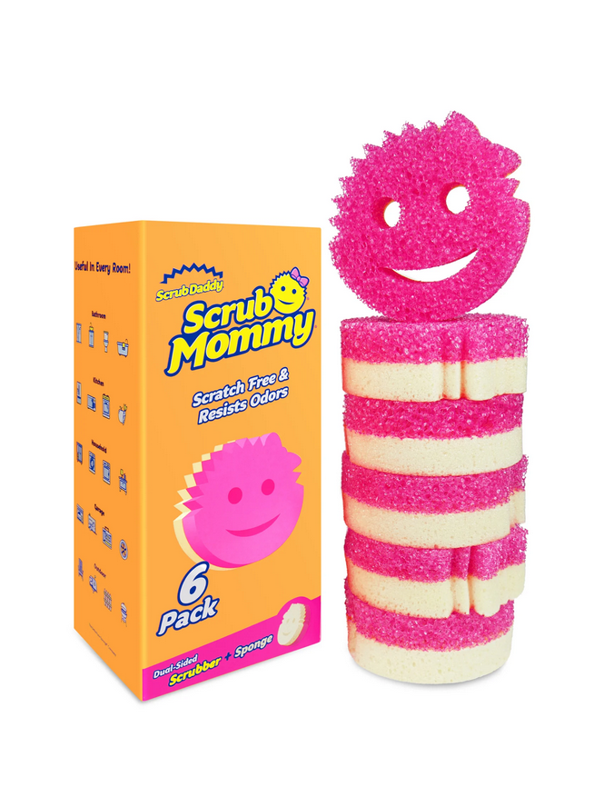 Pacote econômico de esponjas Scrub Mommy rosa - 6 unidades