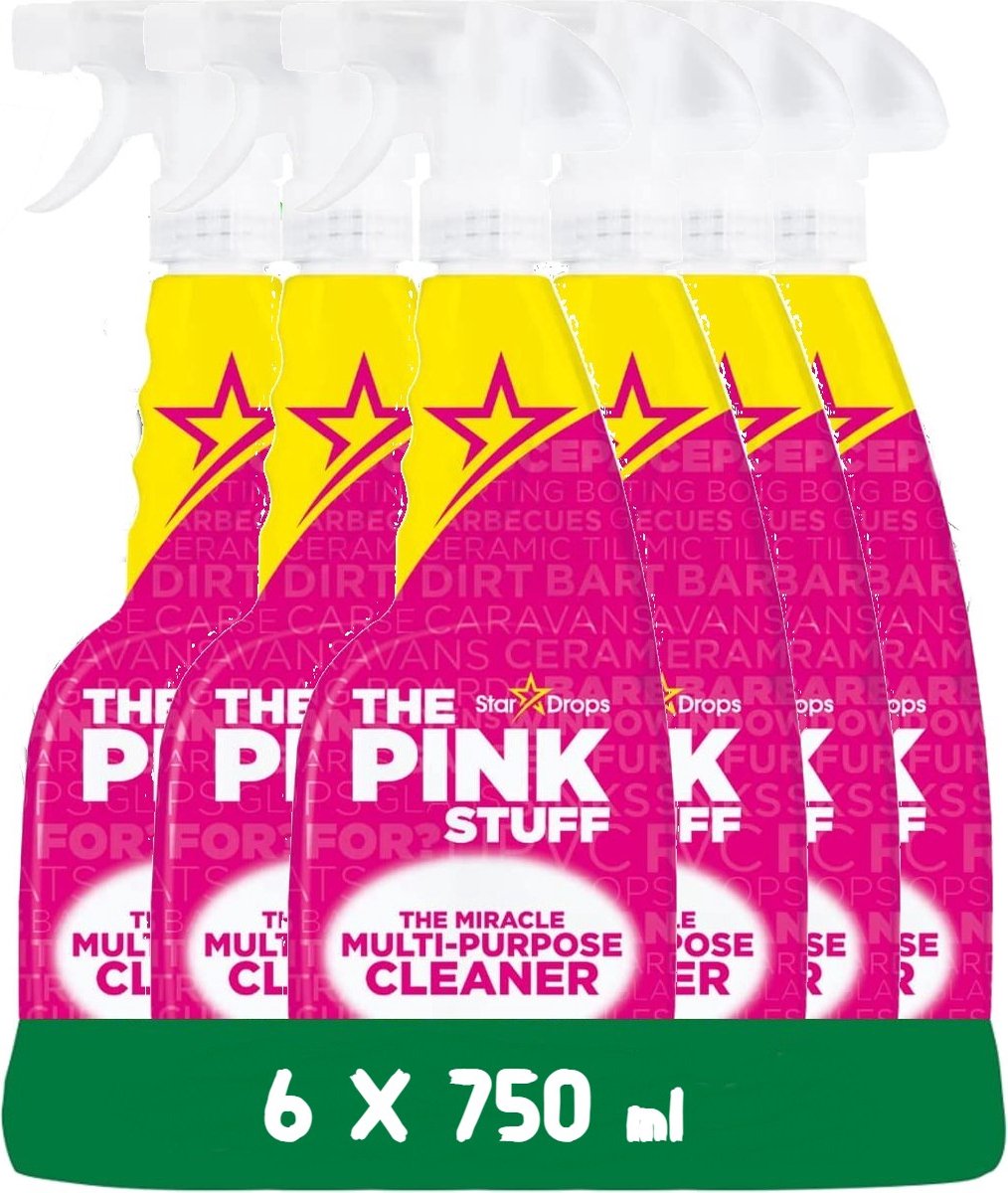 A Pink Stuff Általános Tisztítószer Spray - 6 x 750 ml kedvezményes csomag - Környezetbarát