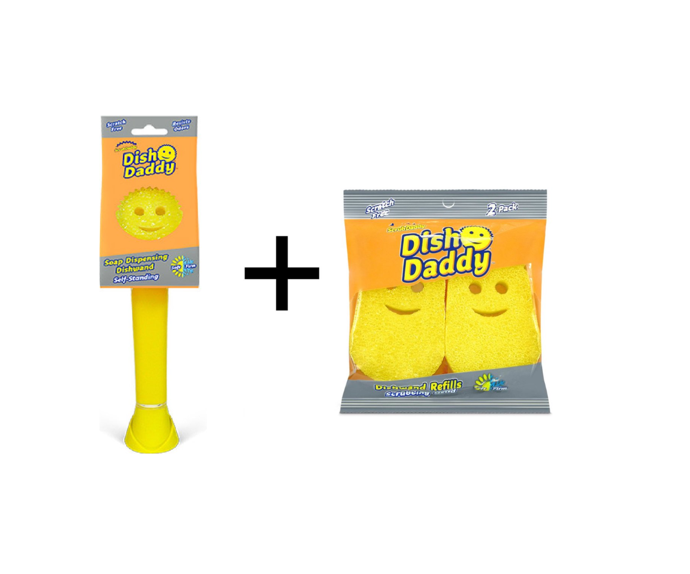 Scrub Daddy Escova de Louça - Incl. 2 Esponjas Extras - Amarelo